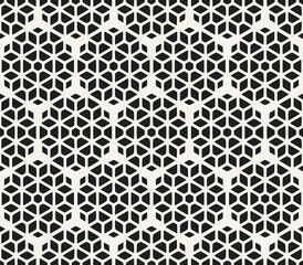 Vector seamless abstract pattern. Modern stylish striped lattice texture. Repeating geometric tiles with hexagonal elements.