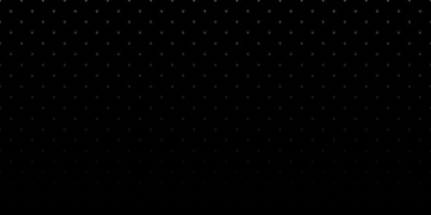 Gold square dot patterns on black wallpaper, Abstract vector backgrounds.	