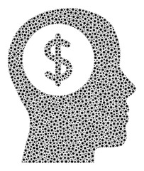 Vector bank thinking covid mosaic icon combined for doctor illustrations. Bank thinking mosaic is constructed with small covid viral icons.