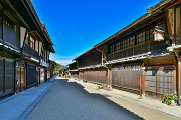 中山道　奈良井宿の町並み
