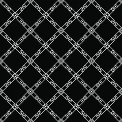 Naklejka premium Abstract Seamless Pattern Black Doodle Geometric Figures Background Vector