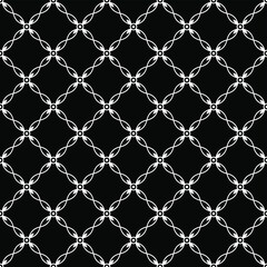 Fototapeta premium Abstract Seamless Pattern Black Doodle Geometric Figures Background Vector
