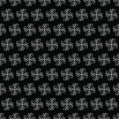 Abstract Seamless Pattern Black Doodle Geometric Figures Background Vector