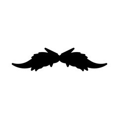 Isolated mustache. Vector cartoon illustrations. Flat design