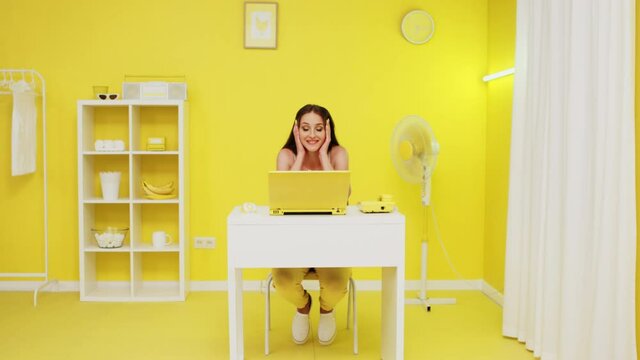 Person Computer Yellow