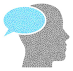 Vector dream cloud coronavirus mosaic icon organized for hospital projects. Dream cloud mosaic is organized of small coronavirus infection items.