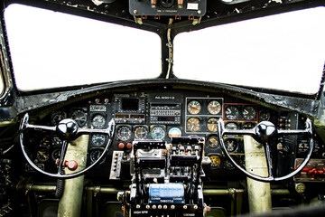WWII bomber - cockpit inside