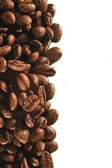 Freshly roasted coffee beans background