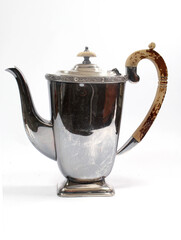 A Vintage Antique Teapot or Coffee Cup with White Background