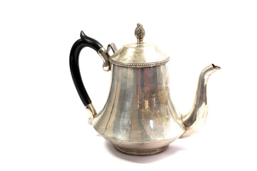 A Vintage Antique Teapot or Coffee Cup with White Background