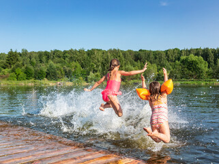 Happy children enjoying summer holidays