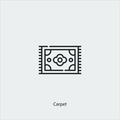 Carpet icon vector sign symbol