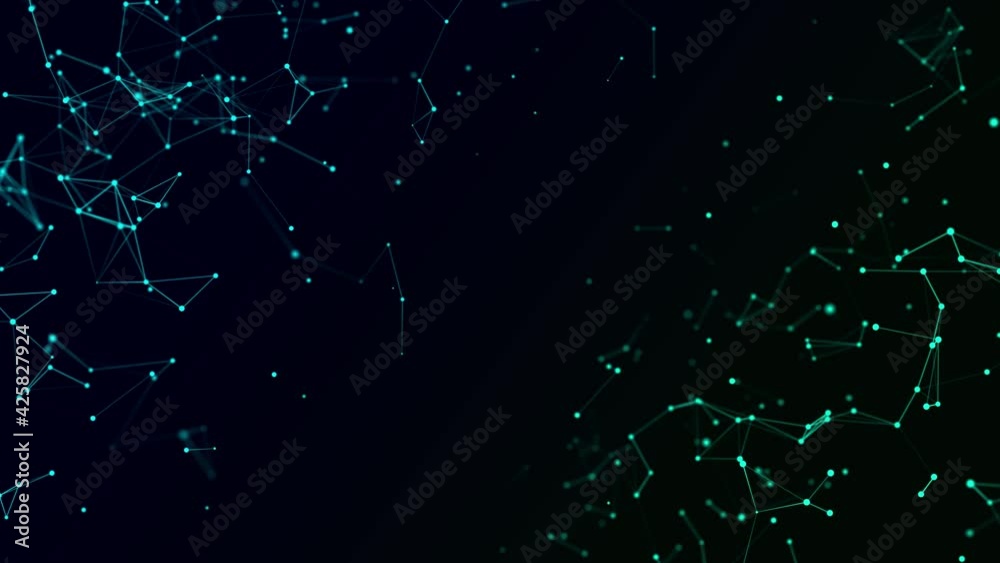 Aufkleber Data binding cells. Digital blockchain concept and information transmission system. 3D rendering.