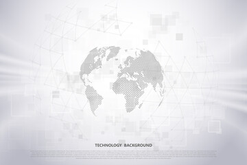 Abstract technology background Hi-tech communication concept futuristic digital innovation background for global web, connection, science. Vector illustration