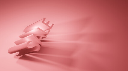 Summer Sale banner pink poster in 3d pastel rendering, Sale banner promotion discount with some shopping related elements. backdrop Promo badge for your seasonal design Season vocation, weekend.