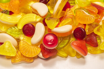 Assorted tasty gummy candies.