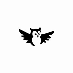Owl logo vector illustration. Emblem design on white background