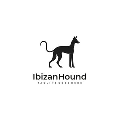 Hunting Dog Silhouette Vector Logo Illustration