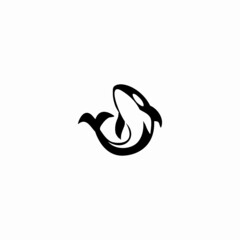 Minimalist unique Whale Killer logo design, perfect for entertainment, 
investments and many creative business company.