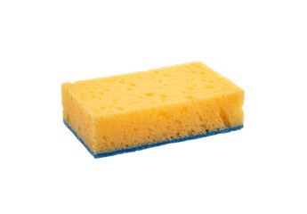 single yellow sponge, on white background