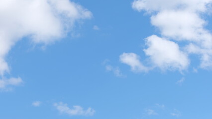White clouds in blue sky