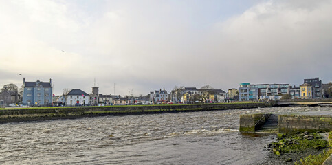 Fototapeta premium panoramic river of the Corrid river in Galway, Ireland