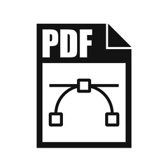PDF File Icon, Flat Design Style