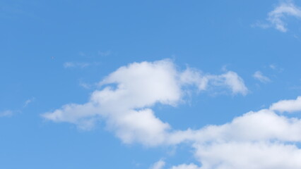 White clouds in blue sky