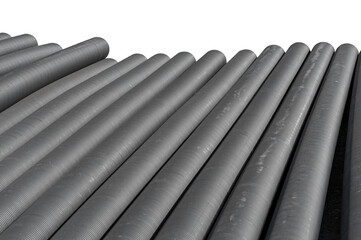 black plastic pipes for water supply