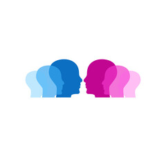 Group therapy logo. Community icon