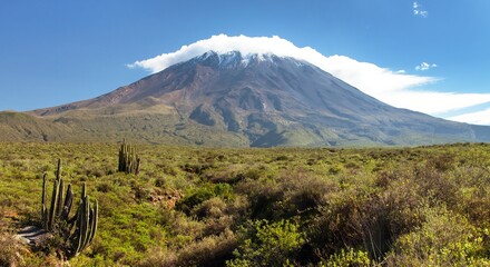 El Misti volcano near Arequipa city in Peru