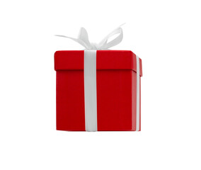 one red box on white background