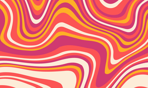 Abstract Retro Pink And Gold 70s Psychedelic Aesthetic Vector Illustration  Background Stock Vector Adobe Stock :443