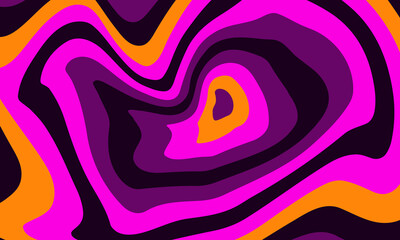 Psychedelic groovy background. Colorful abstract background. Vector illustration.