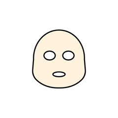 mask for relaxation outline icon. Signs and symbols can be used for web, logo, mobile app, UI, UX