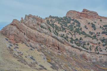 A view of the subrange of the Rocky Mountains. In Henefer, Uinta National Forest of Northern Utah