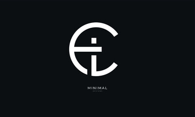 Alphabet letter icon logo EL or LE