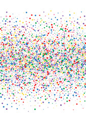Red Confetti Celebrate Texture. Circle Colorful Background. Multicolored Carnaval Round. Yellow Pastel Dot Illustration.