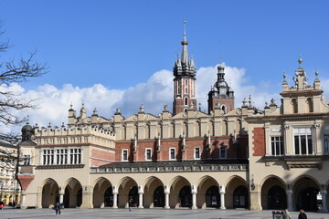 Market Square in the Old Town of Krakow Poland