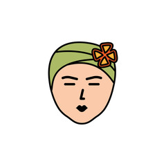 facial mask with flowers outline icon. Signs and symbols can be used for web, logo, mobile app, UI, UX