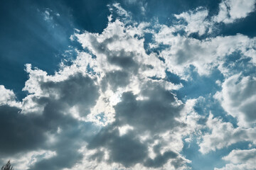 blue sky with clouds