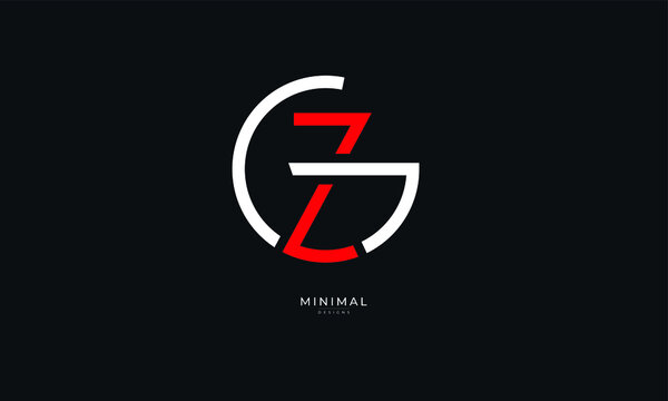 Alphabet letter icon logo GZ or ZG