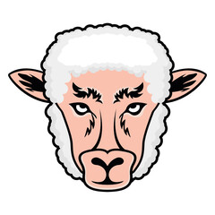 
Download this premium glyph icon of sheep face 

