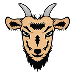 
Download this premium glyph icon of goat head 

