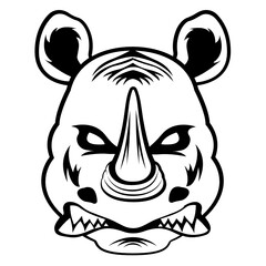 
Download this premium glyph icon of rhino face

