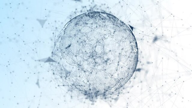 4K Technologic connected eearth and zoom out