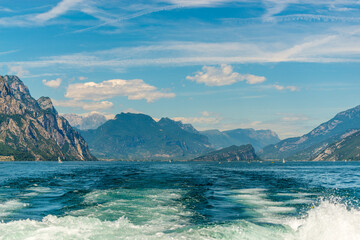 Beautiful peaceful lake Garda, Italy.
