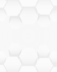 Abstract . Hexagon white background ,light and shadow. Vector.