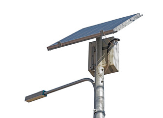 Street Light powered by a solar panel