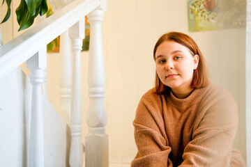 portrait of a person. young girl .  